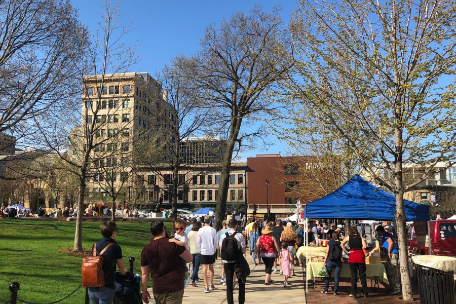 Farmer's market in spring