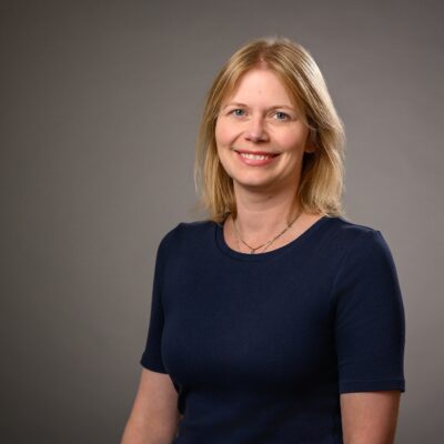 Ellen Marks, director of mental health services with University Health Services at the University of Wisconsin–Madison, is pictured in a studio portrait on Sept. 29, 2025. (Photo by Althea Dotzour / UW–Madison)