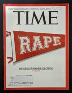 TIME cover story on sexual assault on campus.
