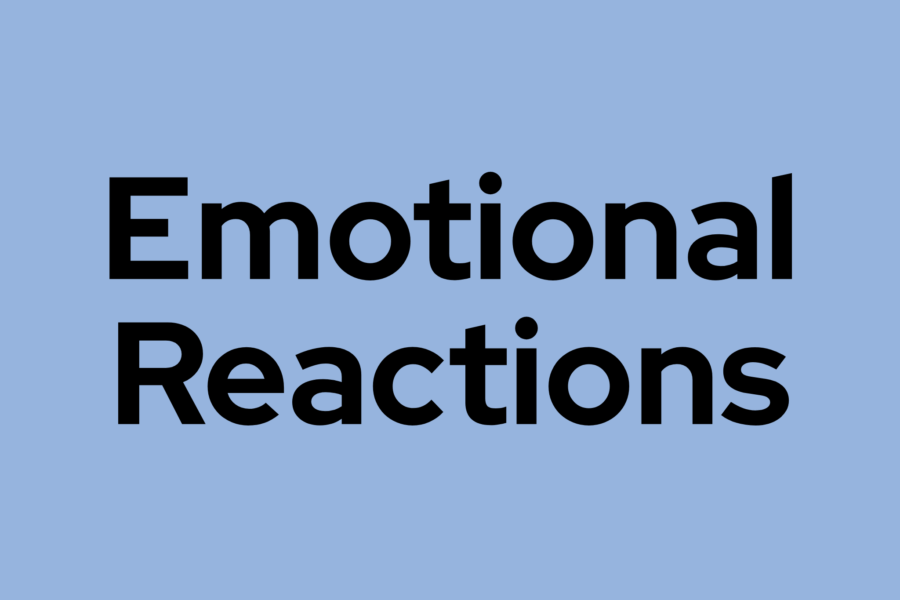 Blue background that says "Emotional Reactions"