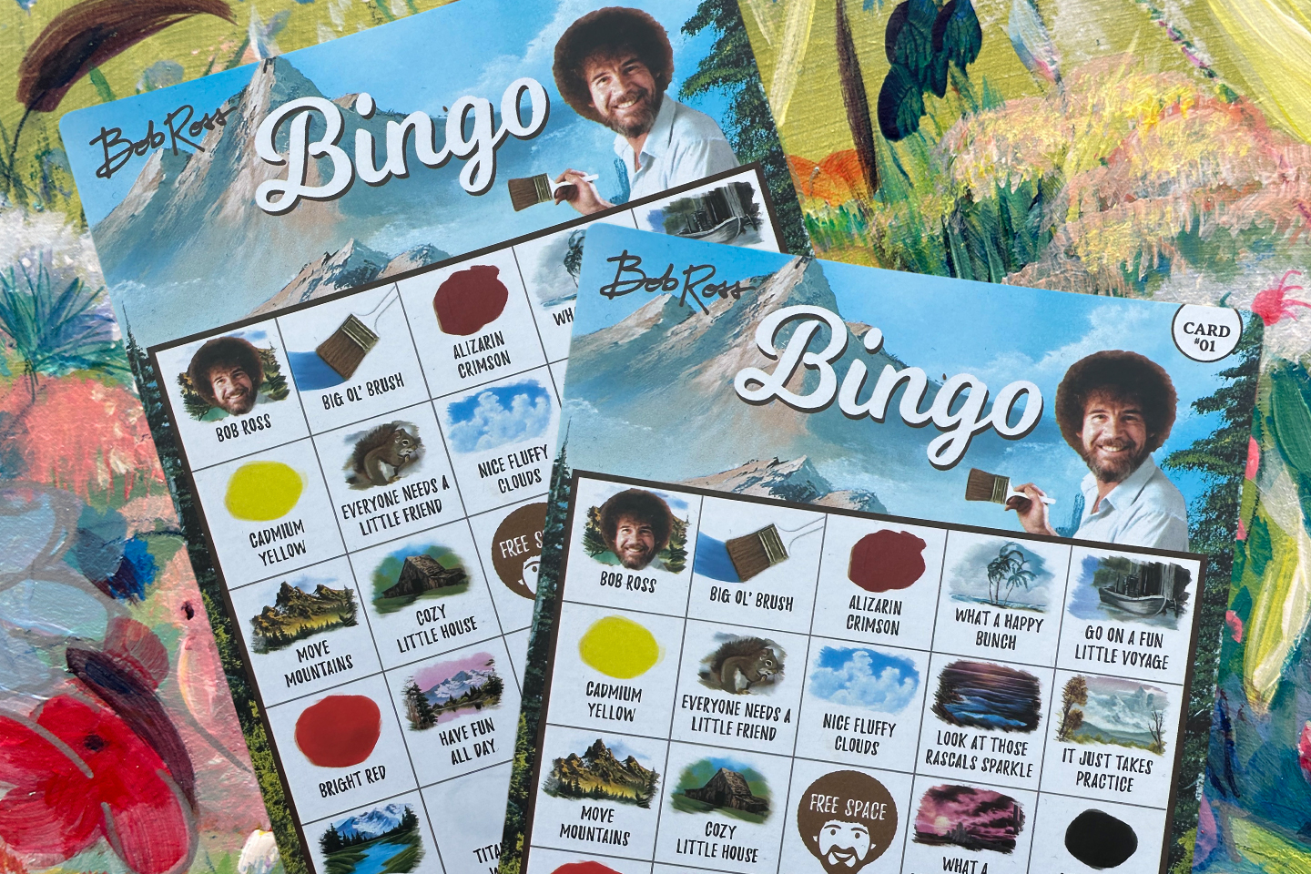 Bob Ross bingo card